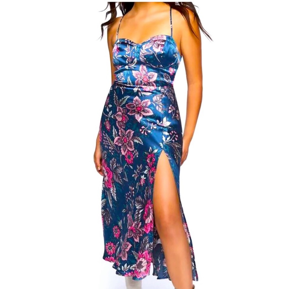 Forever 21 satin bustier strappy dress